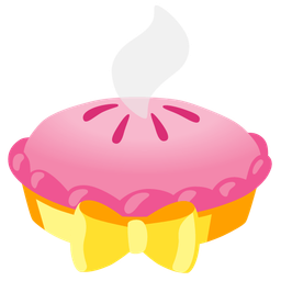 Pie and Heart with ribbon