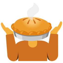 Pie and Person shrugging
