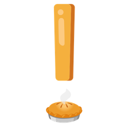 Pie and Red exclamation mark