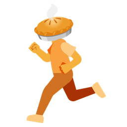 Pie and Running shoe