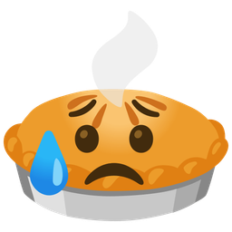 Pie and Sad but relieved face