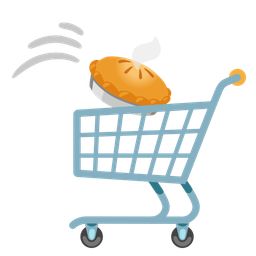 Pie and Shopping cart