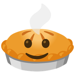 Pie and Slightly smiling face