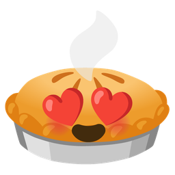 Pie and Smiling face with heart-eyes
