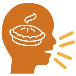 Pie and Speaking head