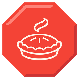 Pie and Stop sign