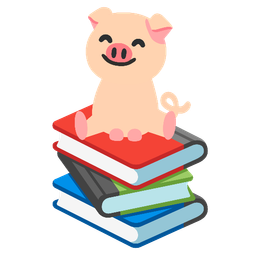 Pig face and Books