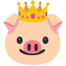 pig face and crown