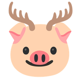 pig face and deer