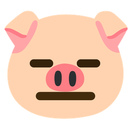 Pig face and Expressionless face