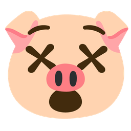 Pig face and Face with crossed-out eyes
