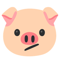 Pig face and Face with diagonal mouth