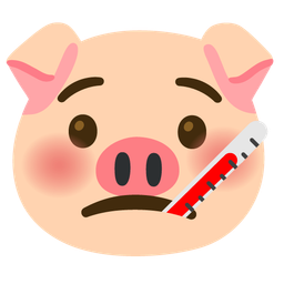 Pig face and Face with thermometer