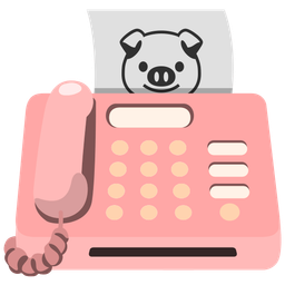 Pig face and Fax machine