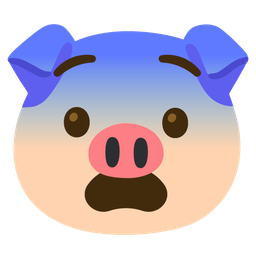 Pig face and Fearful face