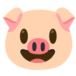 Pig face and Grinning face with big eyes