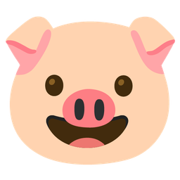 Pig face and Grinning face