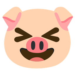 Pig face and Grinning squinting face