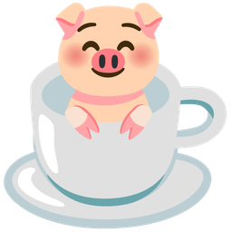 Pig face and Hot beverage