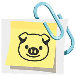 Pig face and Linked paperclips