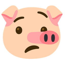 Pig face and Lying face