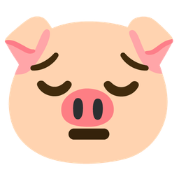 Pig face and Pensive face