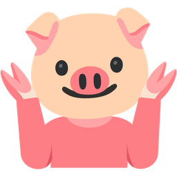 Pig face and Person shrugging