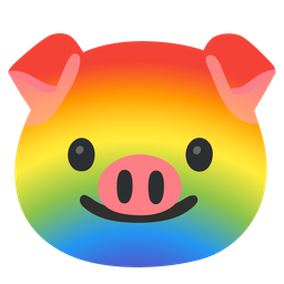 Pig face and Rainbow