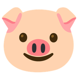 Pig face and Slightly smiling face
