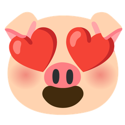 Pig face and Smiling face with heart-eyes