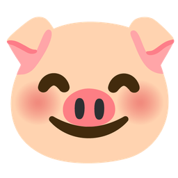Pig face and Smiling face with smiling eyes