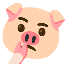 Pig face and Thinking face