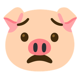 Pig face and Worried face