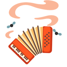 pile of poo and accordion