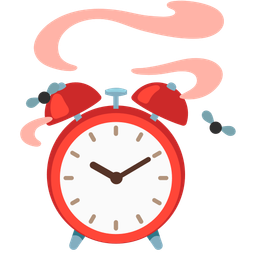 pile of poo and alarm clock