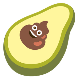 pile of poo and avocado