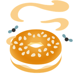 pile of poo and bagel