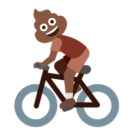 pile of poo and bicycle