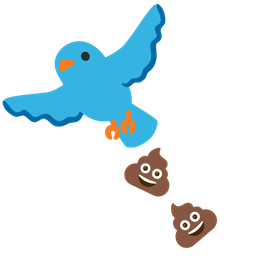 pile of poo and bird