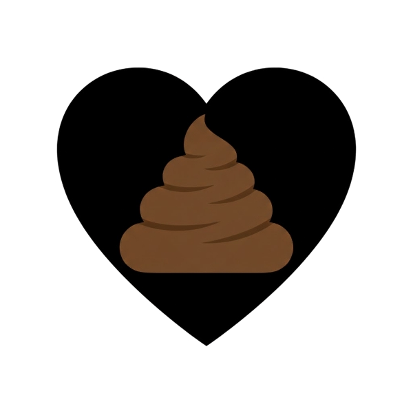 Pile of poo and Black heart