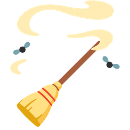 pile of poo and broom