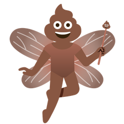 pile of poo and butterfly