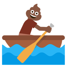 pile of poo and canoe