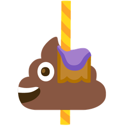 pile of poo and carousel horse