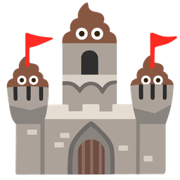 pile of poo and castle