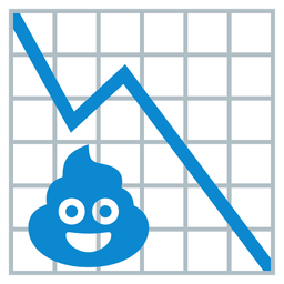 pile of poo and chart decreasing