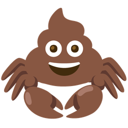 pile of poo and crab