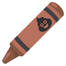 pile of poo and crayon