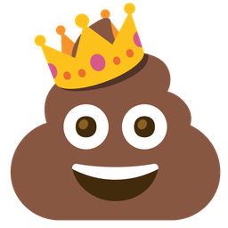 pile of poo and crown