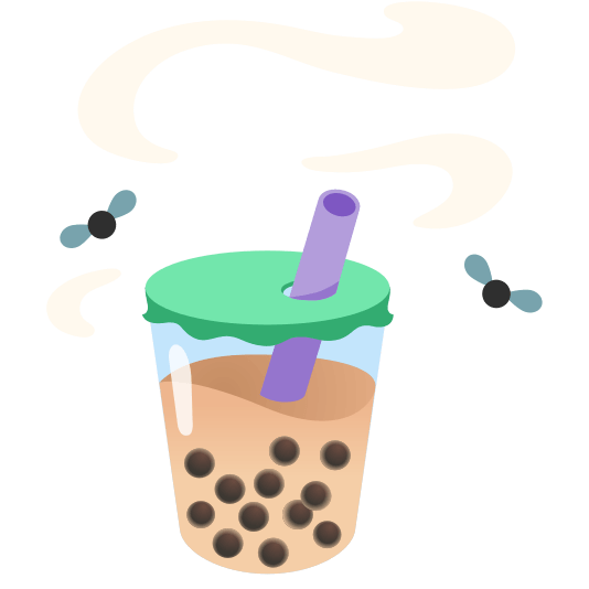 Pile of poo and Cup with straw